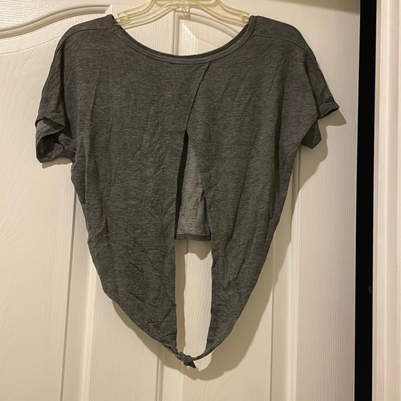 Open Back Grey Top - Picture 2 of 3